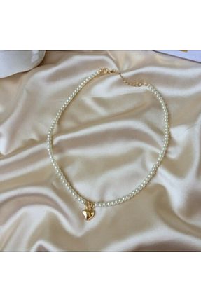 گردنبند جواهر سفید زنانه مروارید Aslı Gold - کد 898413722