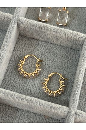 گوشواره جواهر متالیک زیرکن SLONS - کد 874164530