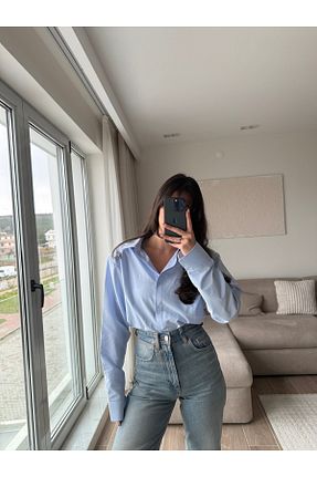 پیراهن آبی زنانه Relaxed merrvedincco - کد 898435235