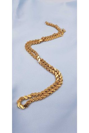 گردنبند استیل ( فولاد ) زرد زنانه استیل ضد زنگ Onur Gümüş - کد 898440806