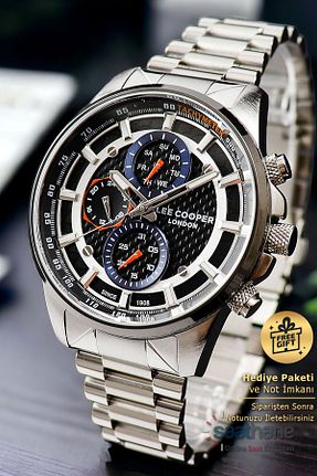 ساعت مچی نارنجی مردانه 46 میلی متر Lee Cooper - کد 825096156