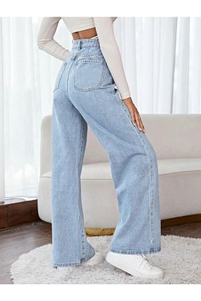 شلوار آبی زنانه پنبه - الاستین comfort jeans - کد 899048267