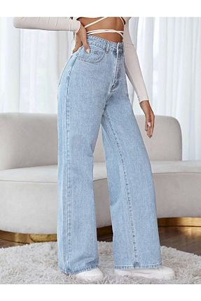 شلوار آبی زنانه پنبه - الاستین comfort jeans - کد 899048267