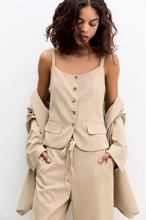 جلیقه بژ زنانه Fitted Pull & Bear - کد 898524093