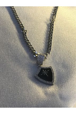 گردنبند استیل ( فولاد ) طوسی استیل ضد زنگ Lal takı - کد 898527112
