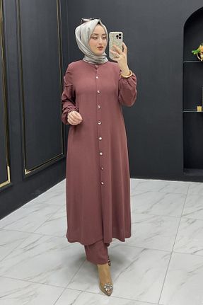 ست بالاتنه و پائین تنه حجاب صورتی زنانه سایز بزرگ Mercan - کد 898528257