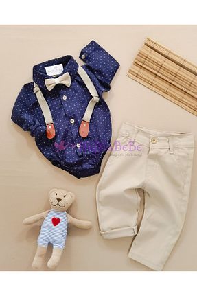 ست نوزادی سرمه ای بچه گانه پنبه ای hümabebe - کد 347981846