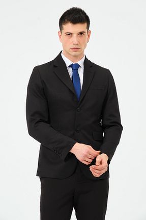 کت سایز بزرگ مشکی مردانه Plain Pierre Cassi - کد 899152797
