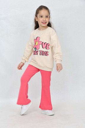 ست بالاتنه و پائین تنه بژ بچه گانه بافت relax kids - کد 899151963