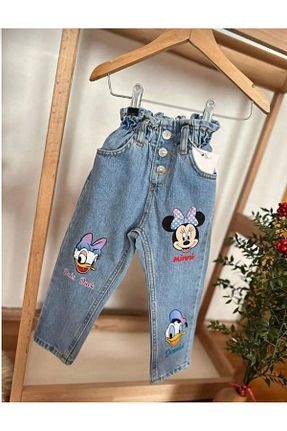 شلوار جین آبی بچه گانه پاچه ساده hira kids collection - کد 898560351