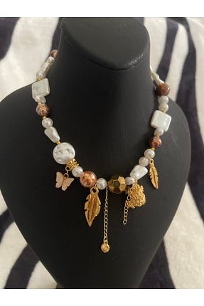 گردنبند جواهر سفید زنانه مروارید buay jewelry - کد 898548887