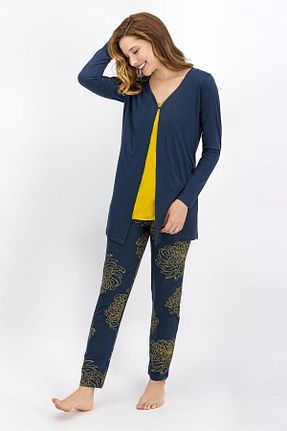 ست لباس راحتی زرد زنانه گلدار Arnetta - کد 46394379
