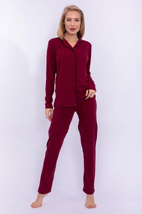 ست لباس راحتی زرشکی زنانه ساده Pierre Cardin - کد 766246012