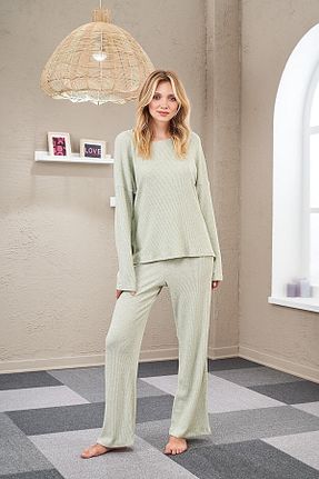 ست لباس راحتی سبز زنانه ساده Pjs Pijama - کد 350264908