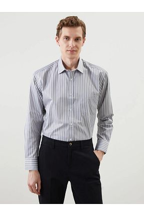 پیراهن طوسی مردانه رگولار LC Waikiki - کد 898563964