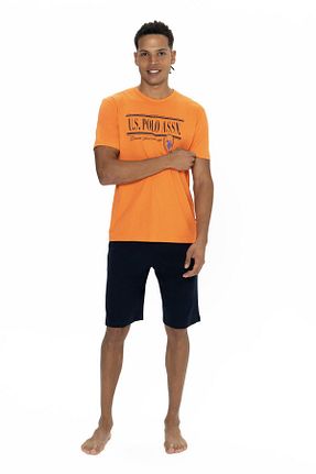 ست لباس راحتی نارنجی مردانه پنبه ای U.S. Polo Assn. - کد 898582031