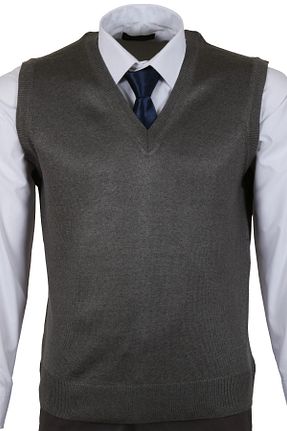 سوئیتر طوسی مردانه پشمی Modarar - کد 3869629