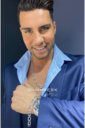 گردنبند استیل ( فولاد ) سفید زنانه استیل (فولاد) Goldberk - کد 898588766