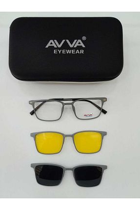 عینک آفتابی طوسی زنانه 52 Avva - کد 898607234