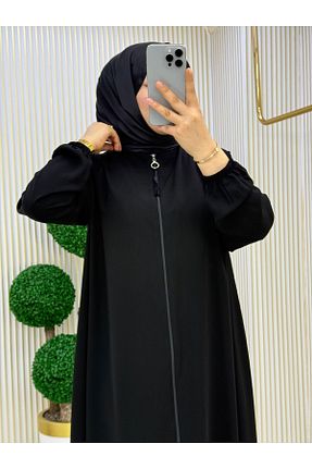 کلاه و ابایا مشکی زنانه بافتنی Hasaymood - کد 898611176