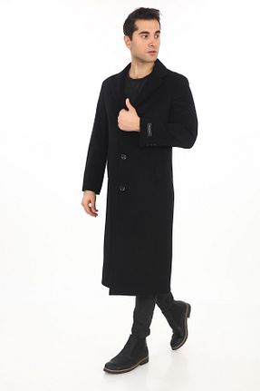 پالتو مشکی مردانه پشمی ŞAN GİYİM - کد 286256824