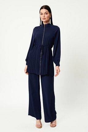 ست بالاتنه و پائین تنه حجاب سرمه ای زنانه Relaxed Jupe - کد 898624866