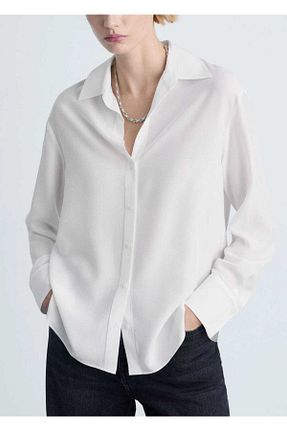 پیراهن سفید زنانه رگولار MANGO - کد 899216216