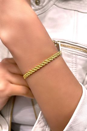 دستبند طلا زرد زنانه 8 عیار Altınaşkı - کد 898635296