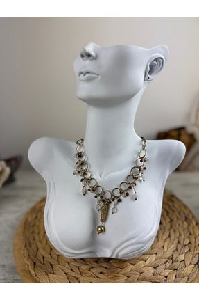 گردنبند جواهر طلائی زنانه منجق SEDEF TAKI - کد 898638971