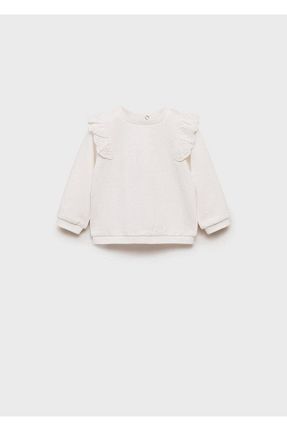 سوئیشرت سفید بچه گانه ساده MANGO Baby - کد 898627184