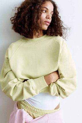 سوئیشرت سبز زنانه ساده Pull & Bear - کد 898646278