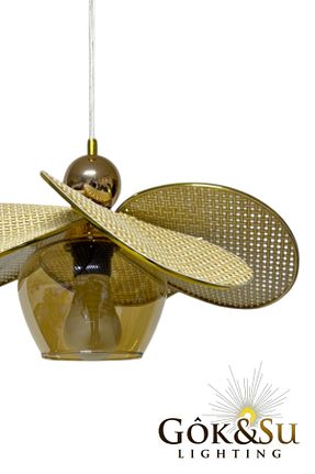 لوستر متالیک حصیر Göksu Lighting - کد 895424182