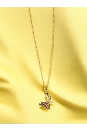 گردنبند استیل ( فولاد ) طلائی استیل (فولاد) SOFT - کد 898694330