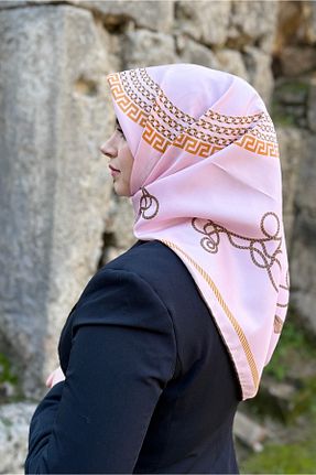 روسری صورتی پلی استر MODA - کد 877488154