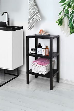 قفسه حمام مشکی پلاستیک Hesaplı Kasa - کد 898701803
