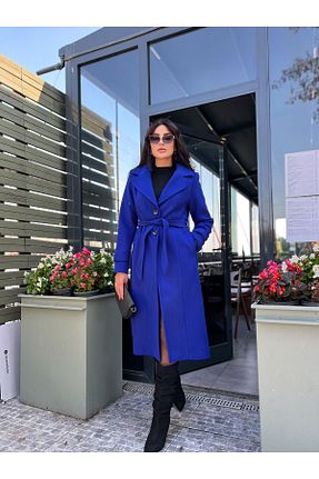 پالتو پشمی سرمه ای زنانه اسلیم Göker Life - کد 898707964