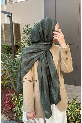 شال سبز زنانه پنبه ای Lunora - کد 872339759