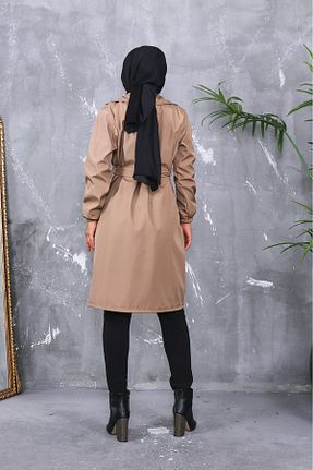 ترنچکت بژ زنانه پلی استر sashıon - کد 899392032