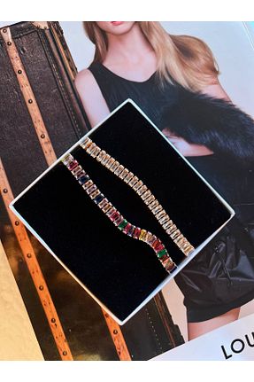 دستبند استیل (فولاد) رنگی زنانه روکش طلا SHINELUC - کد 899394676