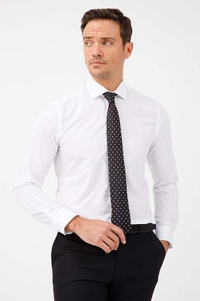 پیراهن سفید مردانه اسلیم فیت İgs - کد 57182888