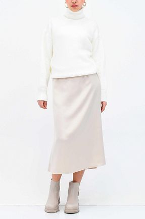 دامن بژ زنانه ساتن birizmoda - کد 877086296