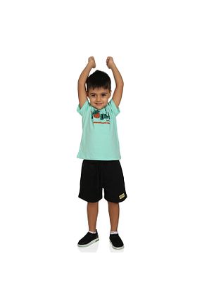 ست بالاتنه و پائین تنه فیروزه ای بچه گانه بافتنی Toontoy - کد 32609193