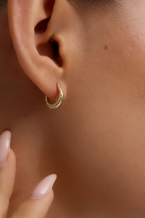 گوشواره طلا زرد زنانه 14 عیار Altınkesesi - کد 897920961