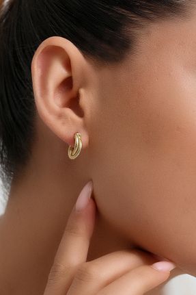 گوشواره طلا زرد زنانه 14 عیار Altınkesesi - کد 897921045
