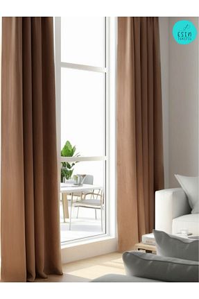 پرده زمینه قهوه ای پلی استر esin tekstil - کد 891634495