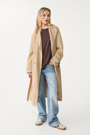 ترنچکت نباتی زنانه پلی استر Stradivarius - کد 899107185