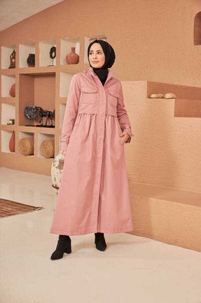 ترنچکت حجاب صورتی زنانه بدون آستر Neways - کد 699324516