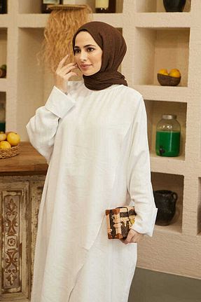 تونیک حجاب سفید زنانه ویسکون Neways - کد 739199914