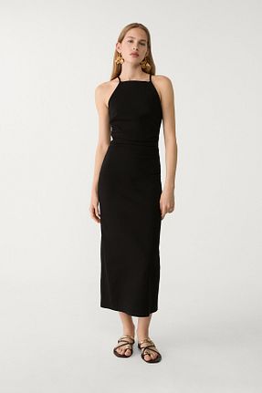 لباس مشکی زنانه بافتنی Stradivarius - کد 898855277