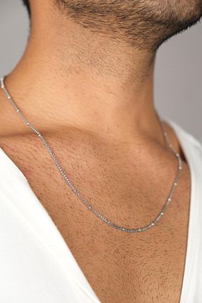 گردنبند استیل ( فولاد ) طوسی استیل (فولاد) Jack Ferrero - کد 898857973